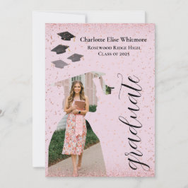 Cartão de anúncio e convite para graduação persona