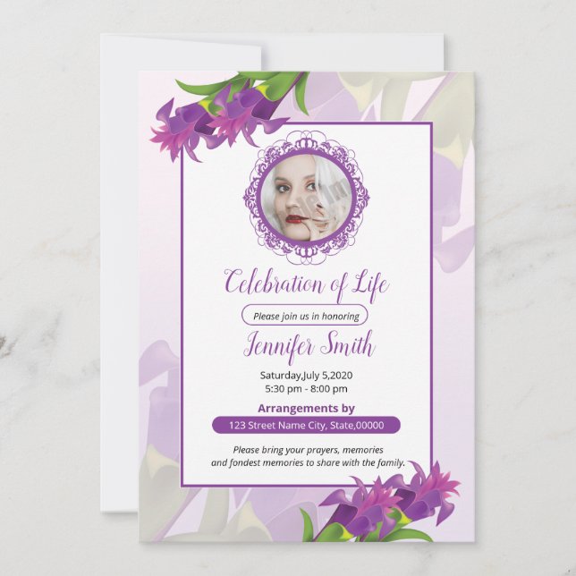 Cartão de Anúncio Funeral (Frente)