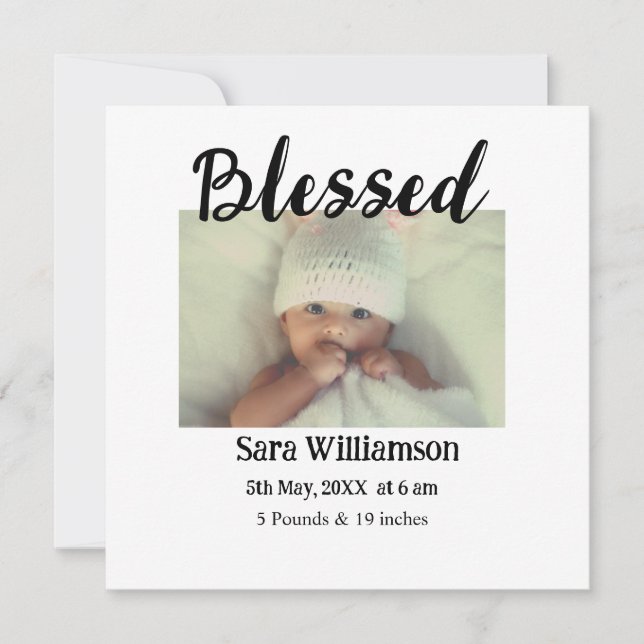 Cartão de anúncio mínimo de edição da foto moderno (Frente)