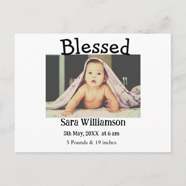 Cartão de anúncio mínimo de edição da foto moderno (Frente)