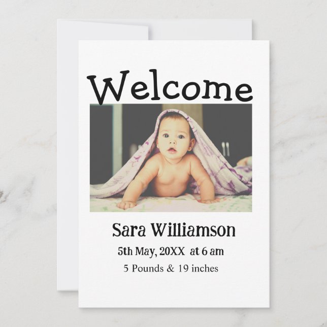 Cartão de anúncio mínimo de edição da foto moderno (Frente)