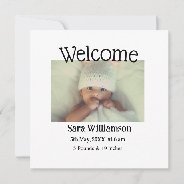 Cartão de anúncio mínimo de edição da foto moderno (Frente)