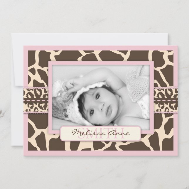 Cartão de Anúncio para Garota Safari (Frente)