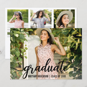 Cartão de Anúncio para Graduação de Fotografias Mo