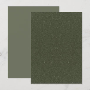 Cartão de Anúncio Plano de Ruído Verde Musgo Perso