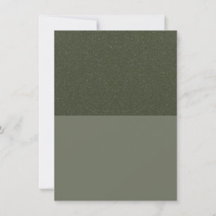 Cartão de Anúncio Plano Verde Musgo Two-Tone Perso