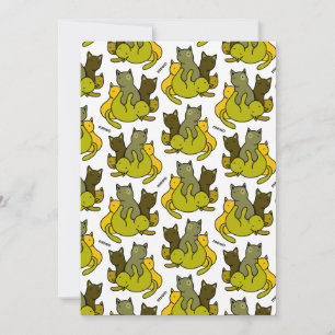 Cartão de Anúncio PlanoGatinhos de azeitona