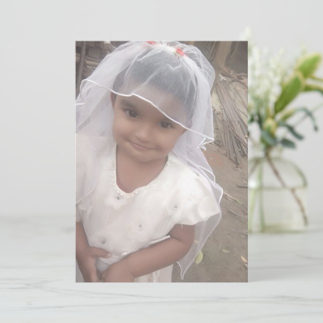 Cartão de Anúncio Simples Personalizado (Em pé/Frente)