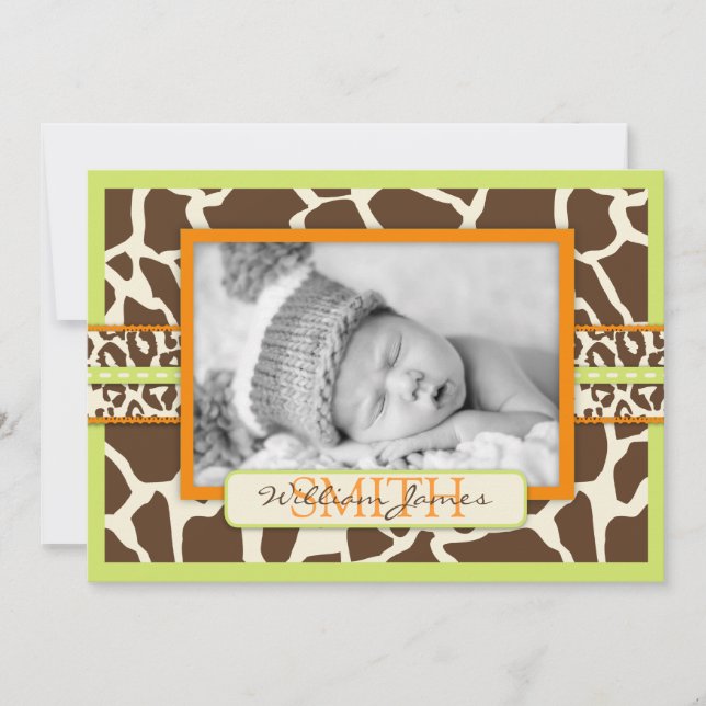 Cartão de Anúncio Verde Safari Boy (Frente)