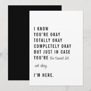 Cartão de Apoio Por Via das Dúvidas