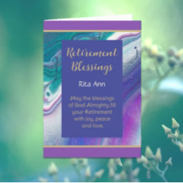 Cartão de aposentação cristão tocante