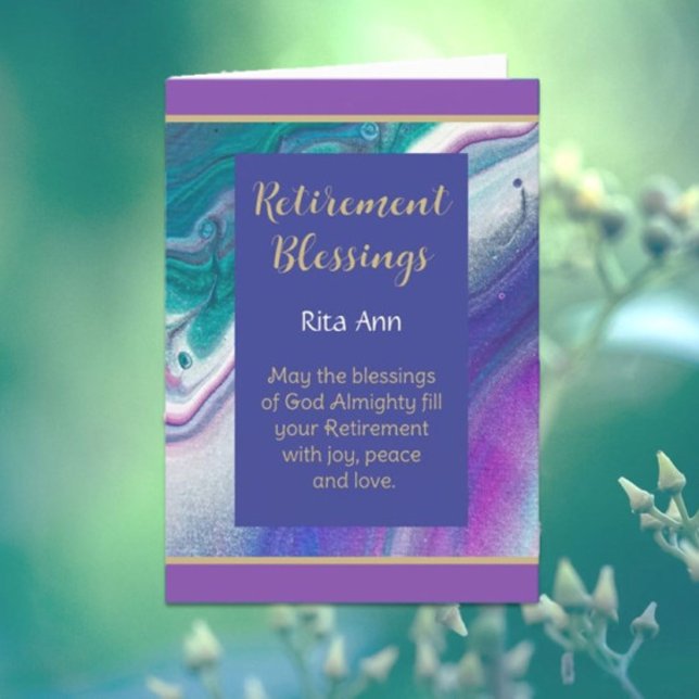 Cartão de aposentação cristão tocante (Criador carregado)