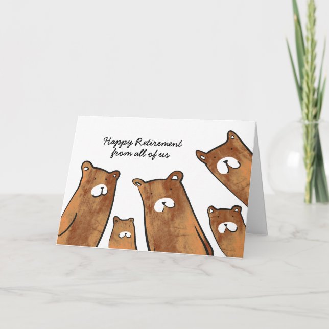 Cartão de aposentação de ursos (Frente)
