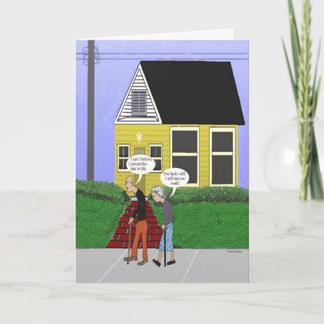 Cartão de aposentação engraçado (Frente)