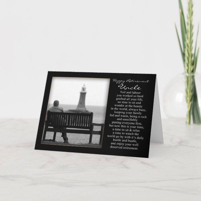 Cartão De Aposentação Para Tio (Frente)