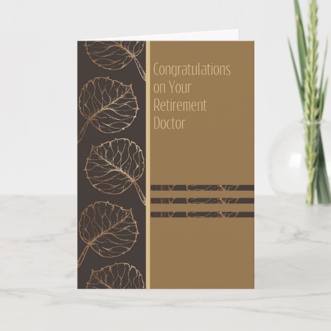 Cartão de aposentação para um médico (Frente)