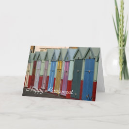 Cartão de aposentadoria dos huts de praia