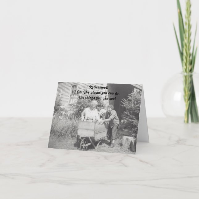 Cartão de aposentadoria engraçado (Frente)