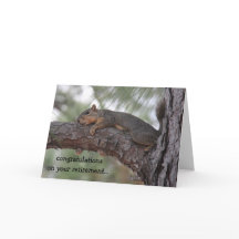 Cartão de aposentadoria engraçado, Esquilo de repo