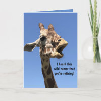 Cartão de aposentadoria engraçado para Giraffe