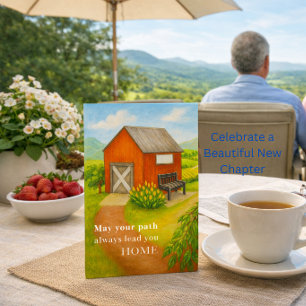 Cartão de Aposentadoria Feliz Cena Tranquila do Ca