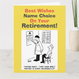 Cartão de aposentadoria óptico de melhores desejos