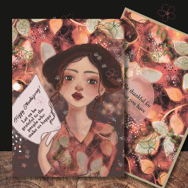 Cartão de Apreciação de Ação de Graças de Aquarela