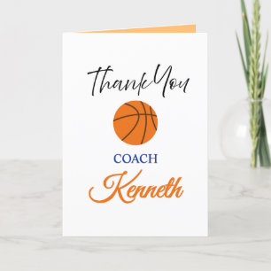 Cartão de Apreciação de Treinador de Basquete, Car
