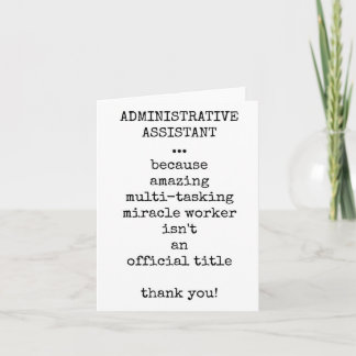 Cartão de Apreciação do Assistente Administrativo