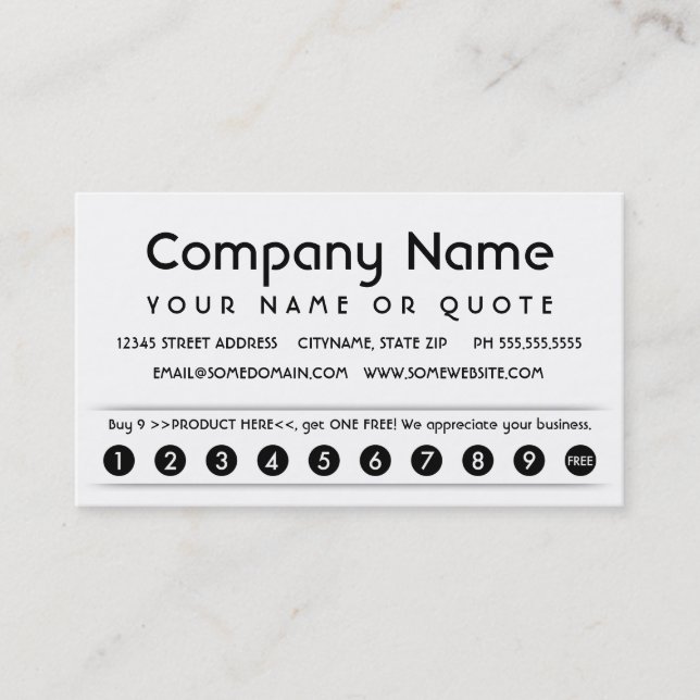 cartão de apreciação do cliente (Frente)