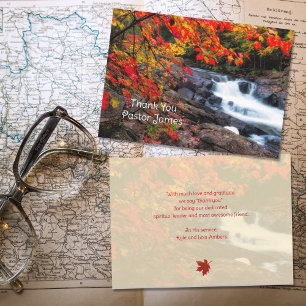 Cartão de Apreciação do Pastor do Outono River
