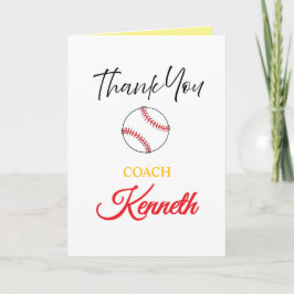 Cartão de Apreciação do Treinador Baseball, Cartõe