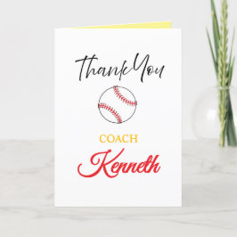 Cartão de Apreciação do Treinador Baseball, Cartõe