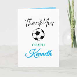 Cartão de Apreciação do Treinador de Futebol, Cart