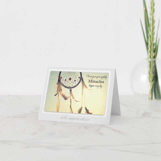 Cartão de Apreciação (Nunca Desistir) (Frente)