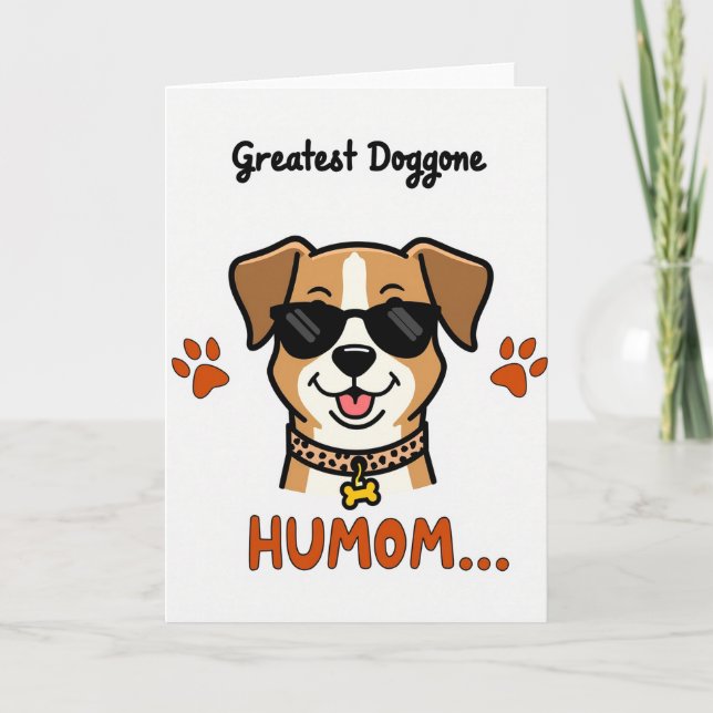 Cartão de Apreciação para Mãe de Cachorro (Frente)