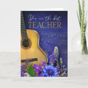 Cartão de Apreciação para Professor de Música