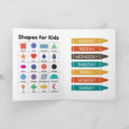 Cartão de Aprendizagem para Crianças