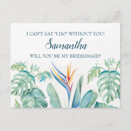 Cartão de apresentação de BRIDESMAID tropical Wate