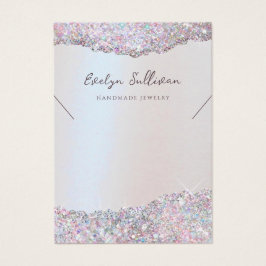 Cartão de apresentação do colar de folha de alumín