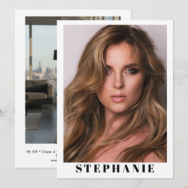 Cartão de Apresentação Flip | Comp Cards Personali