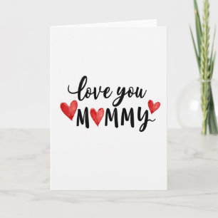 Cartão de Aquarela Amor de Mãe Querida