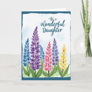 Cartão de Aquarela Filha Floral