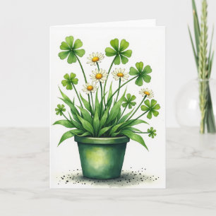 Cartão de Aquarela Lucky Blooms