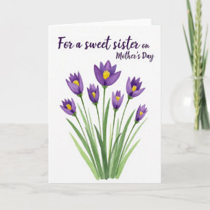 Cartão de Aquarela para a Mãe Mais Querida