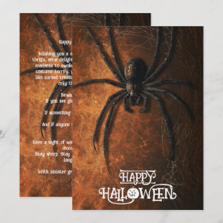 Cartão de aranha gigante personalizável Feliz Hall