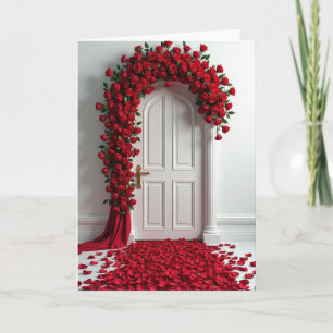 Cartão de Arco de Rosa Minimalista