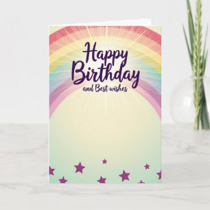 Cartão de Arco Pastel de Aniversário Jubiloso