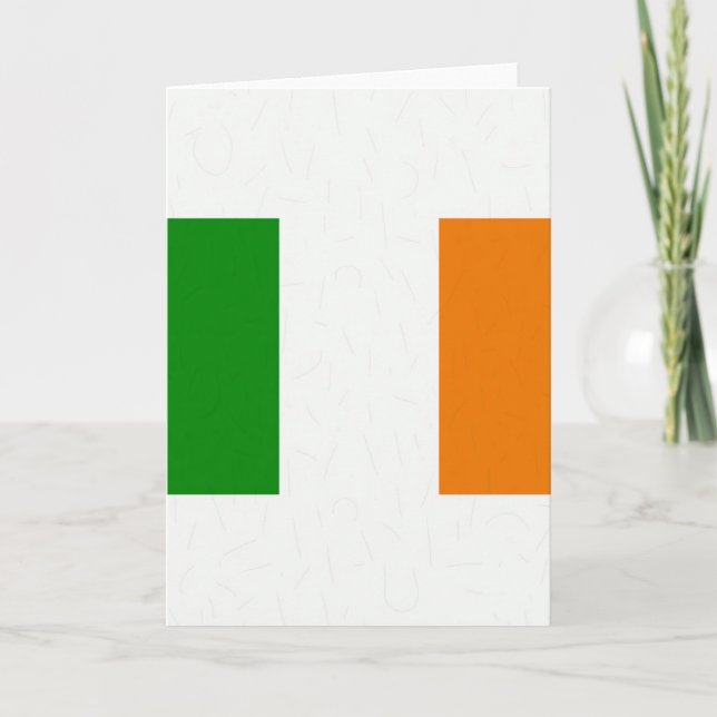 Cartão de Arte Abstrata Cores Irlandesas (Frente)