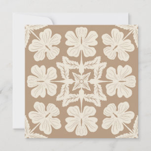 cartão de arte aloha havaiano verso em branco